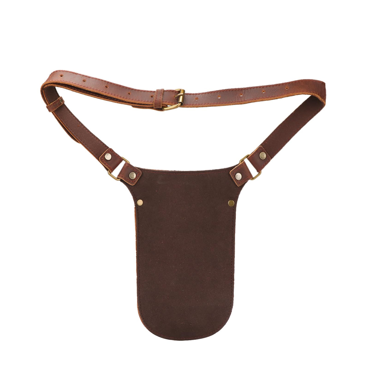 Brown Leather Gardening Tool Belt with 4 Pockets N758