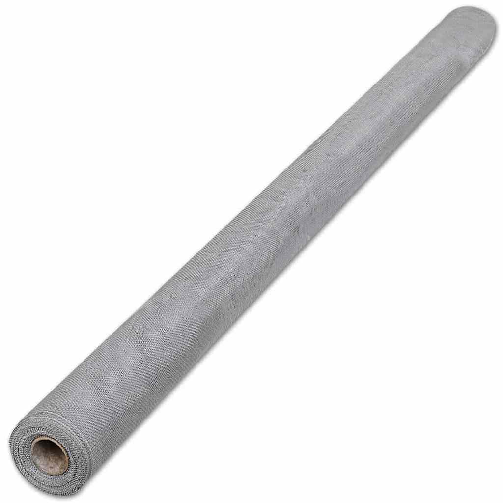 Aluminum Mesh Screen Roll 39.4 x 196.9 Inches Silver T241960