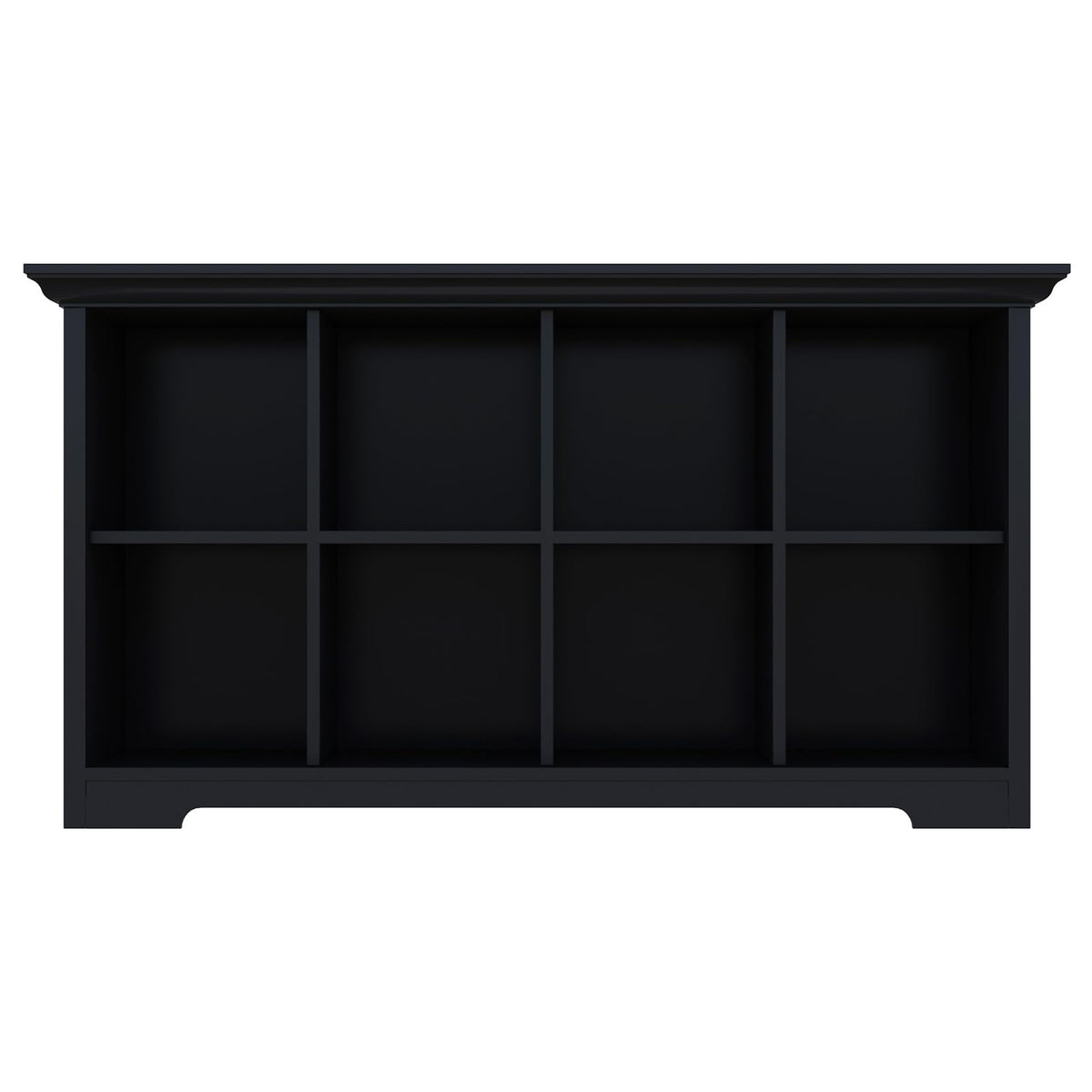 Black 8-Cube Open Bookcase with 2-Tier Low Cabinet E170169