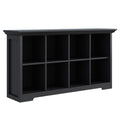 Black 8-Cube Open Bookcase with 2-Tier Low Cabinet E170169
