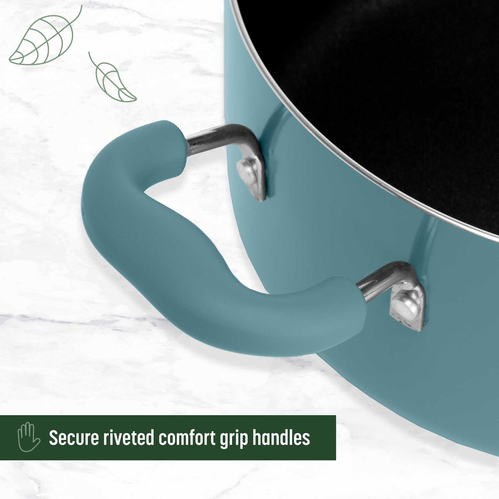 Turquoise 12-Piece Ceramic Nonstick Cookware Set F49568