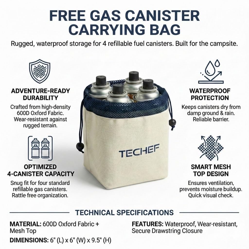 8oz Butane Gas Fuel Canisters with Dual Safety System V7859