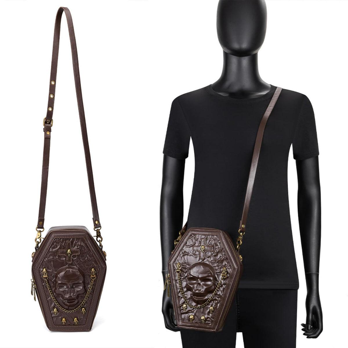 Crossbody Purse and Handbags Gothic Steampunk Retro Small Shoulder Bag C3360