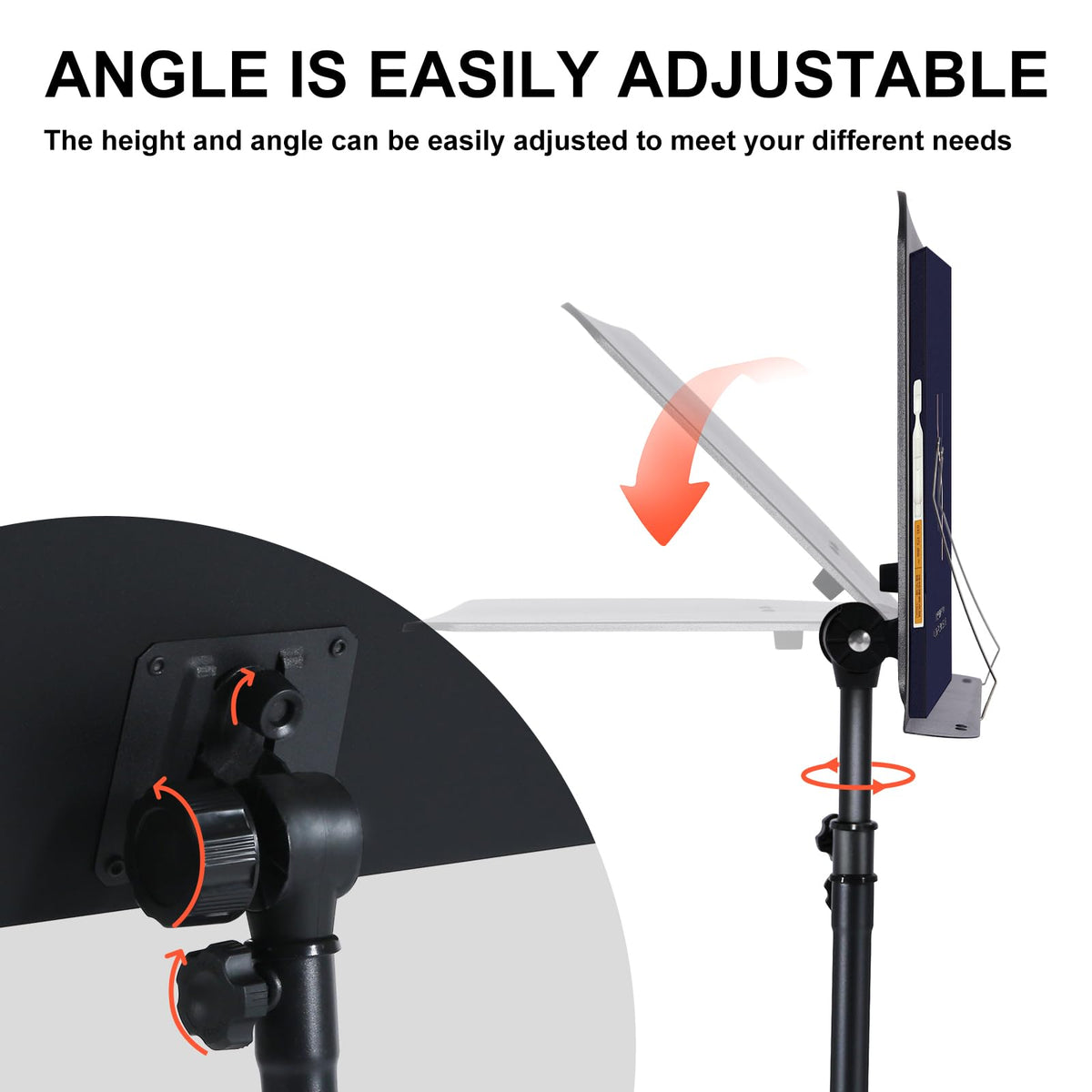 Folding Sheet Music Stand and Desktop Book Stand with Carrying Bag U17442