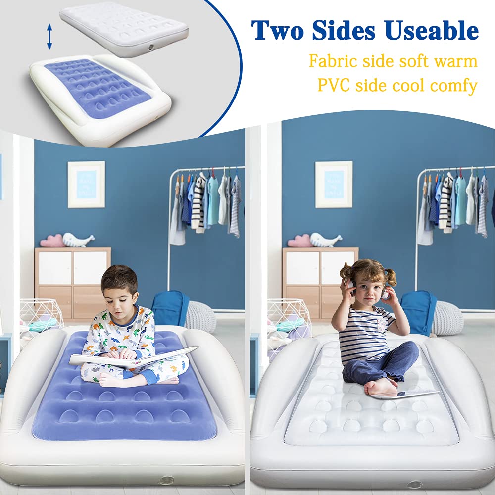 Inflatable Kids Travel Bed Toddler Air Mattress Set L461393