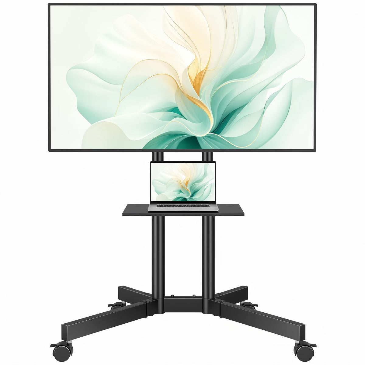 Rolling TV Stand with Tilt, Black X260
