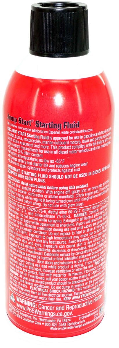 Starting Fluid with Lubricity 11 oz Aerosol U16772