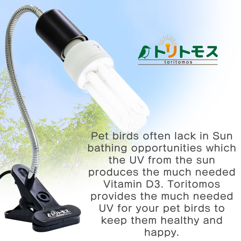 Bird Cage UVB Light Combo Kit 2.4% UVB UVA 20W Compact Fluorescent Bulb A479921