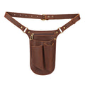 Brown Leather Gardening Tool Belt with 4 Pockets N758