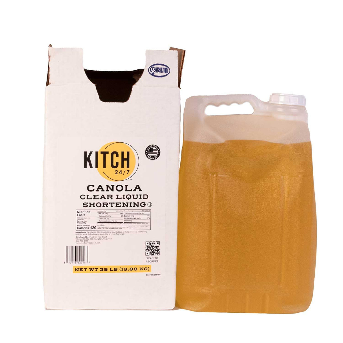Canola Clear Liquid Shortening 35 lb Bulk U2139