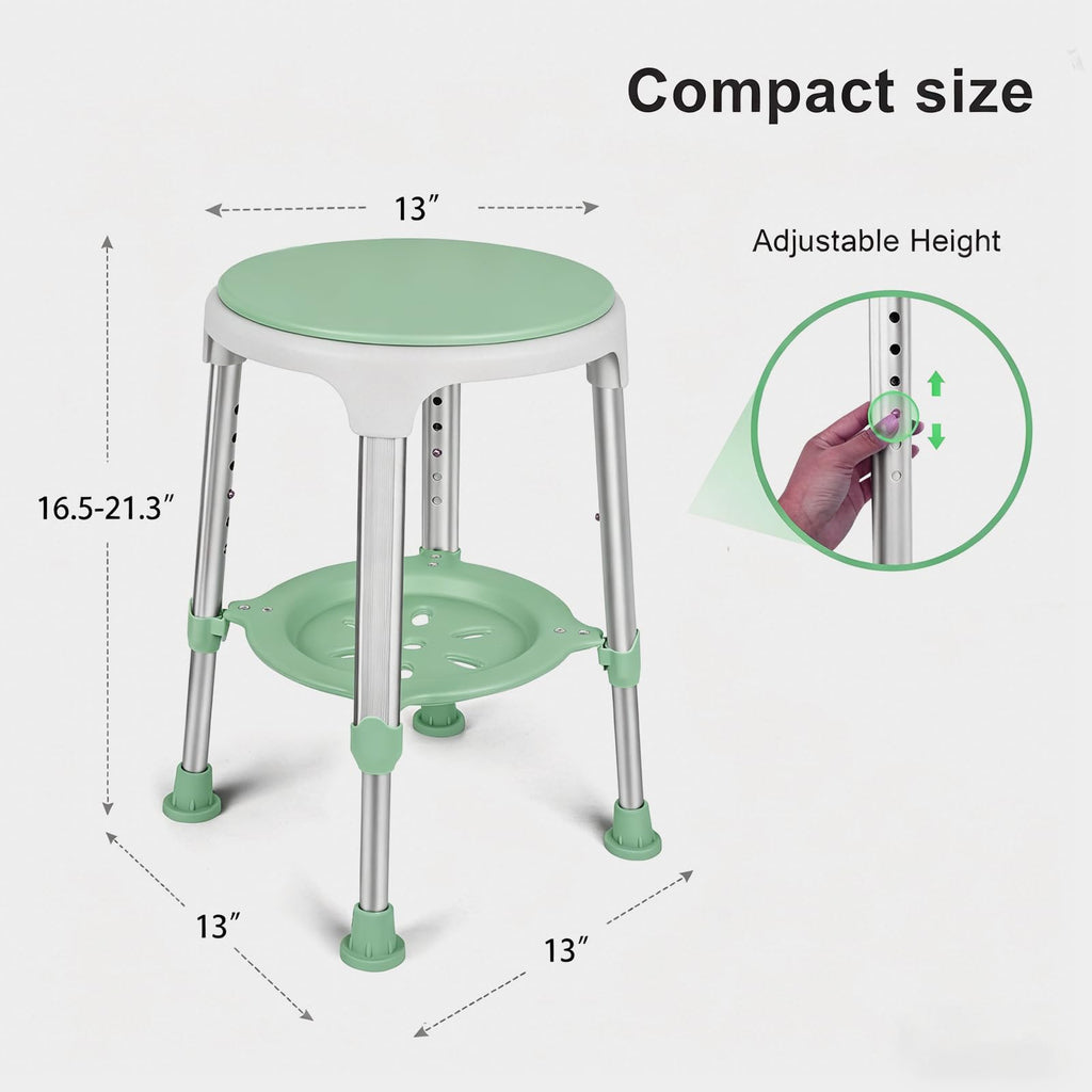 Adjustable Swivel Shower Chair with Storage Tray L272