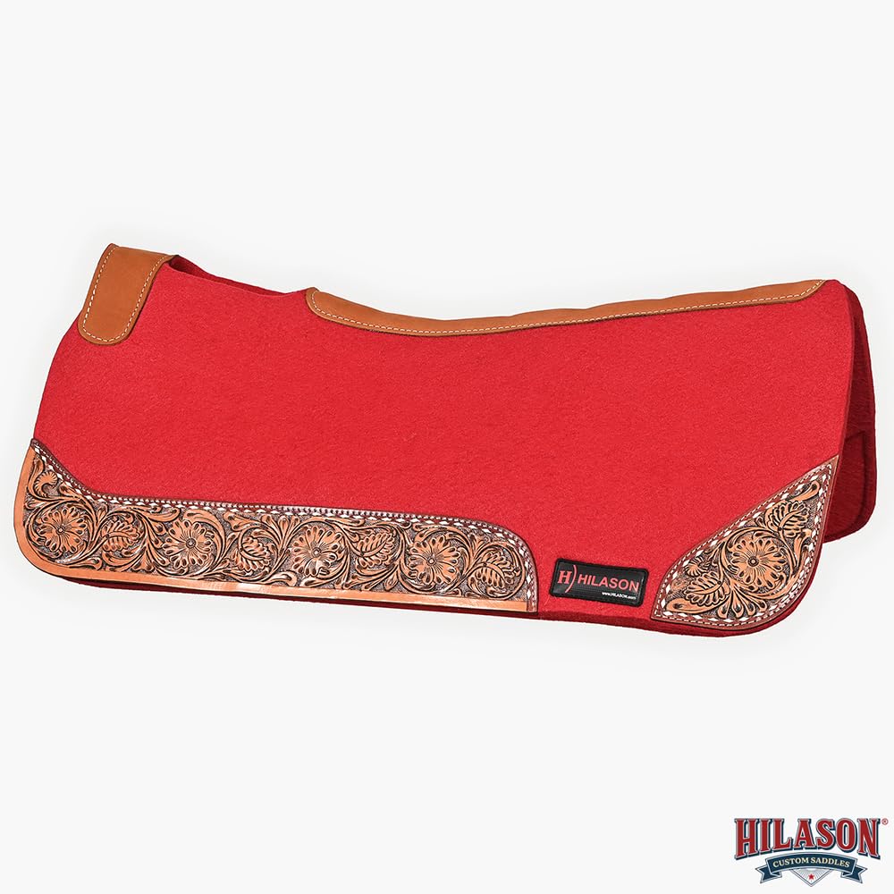 Western Wool Felt Horse Saddle Pad Black 32x30 M8606