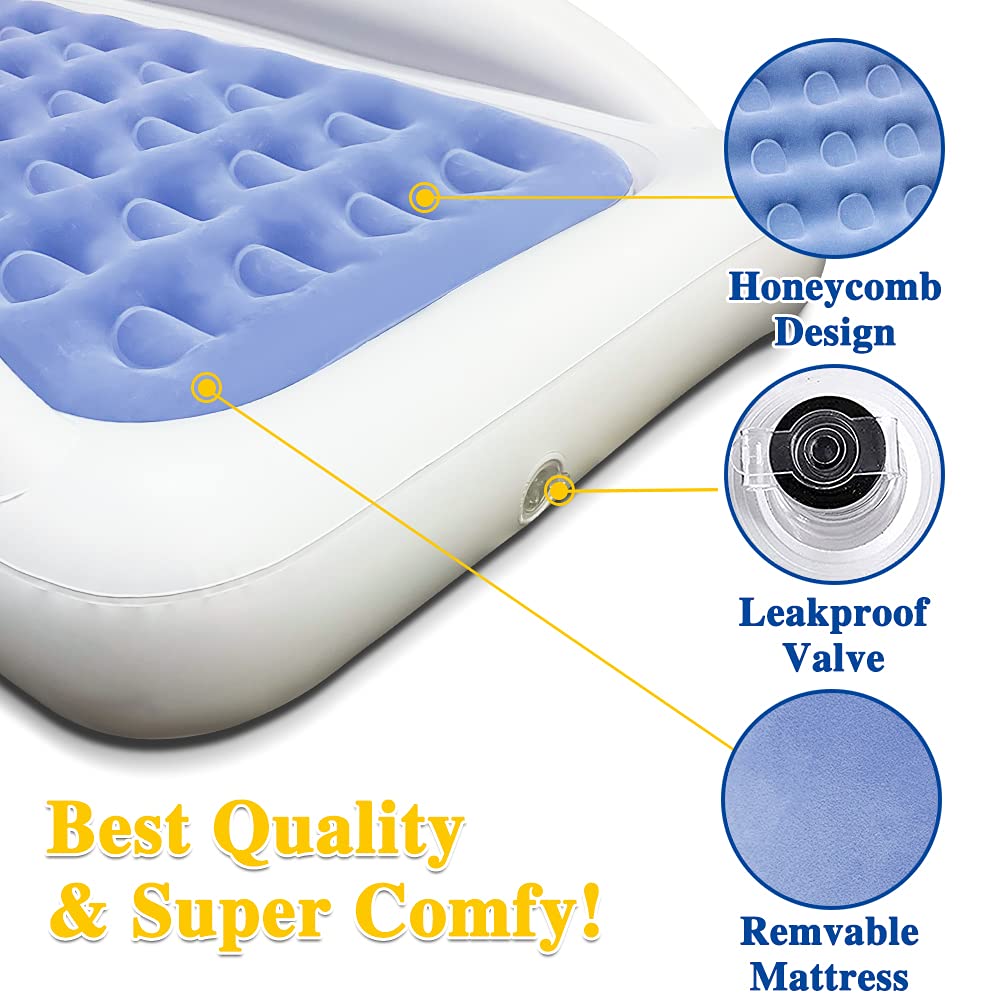 Inflatable Kids Travel Bed Toddler Air Mattress Set L461393