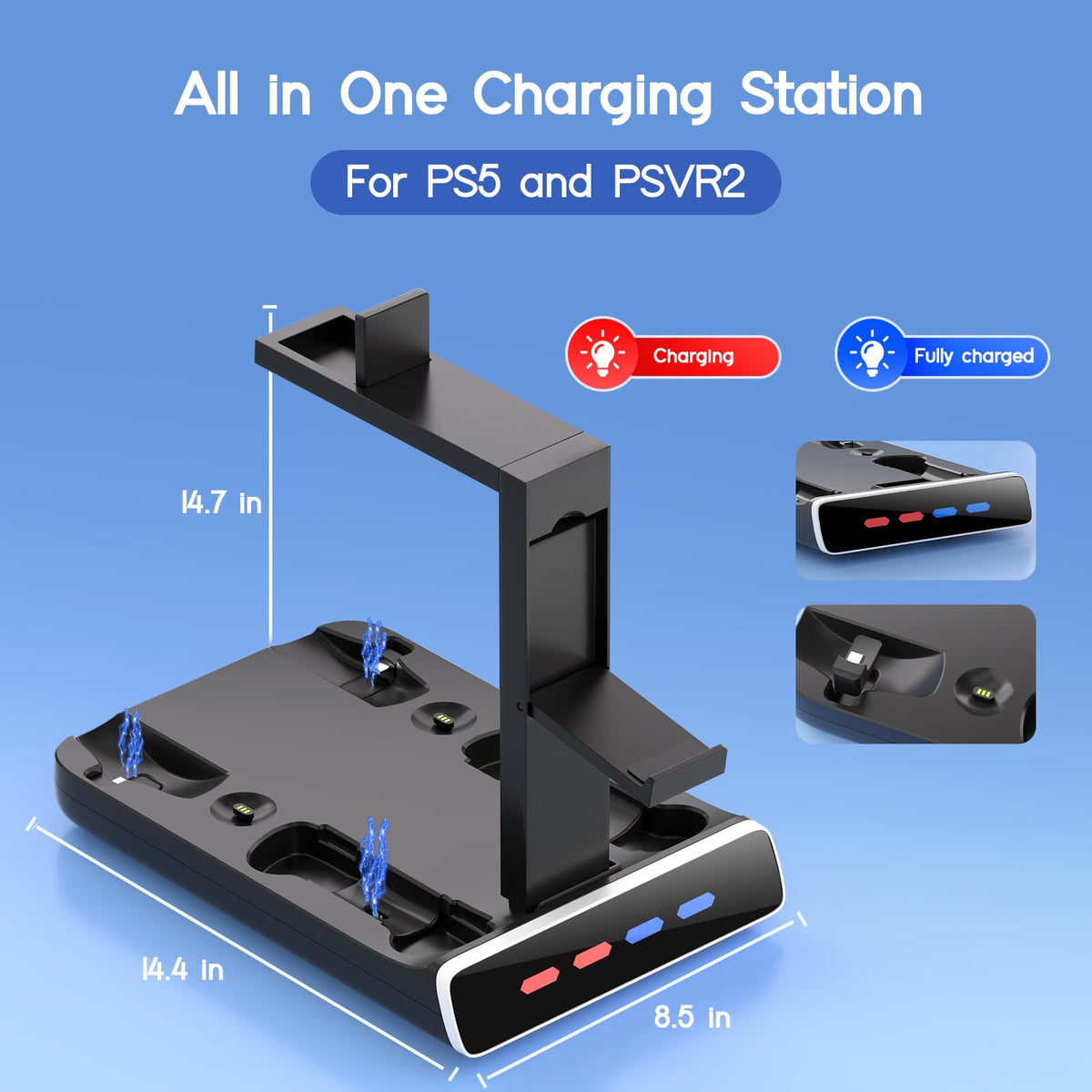 Controller Charging Dock with LED Light and Type-C Cable B16517
