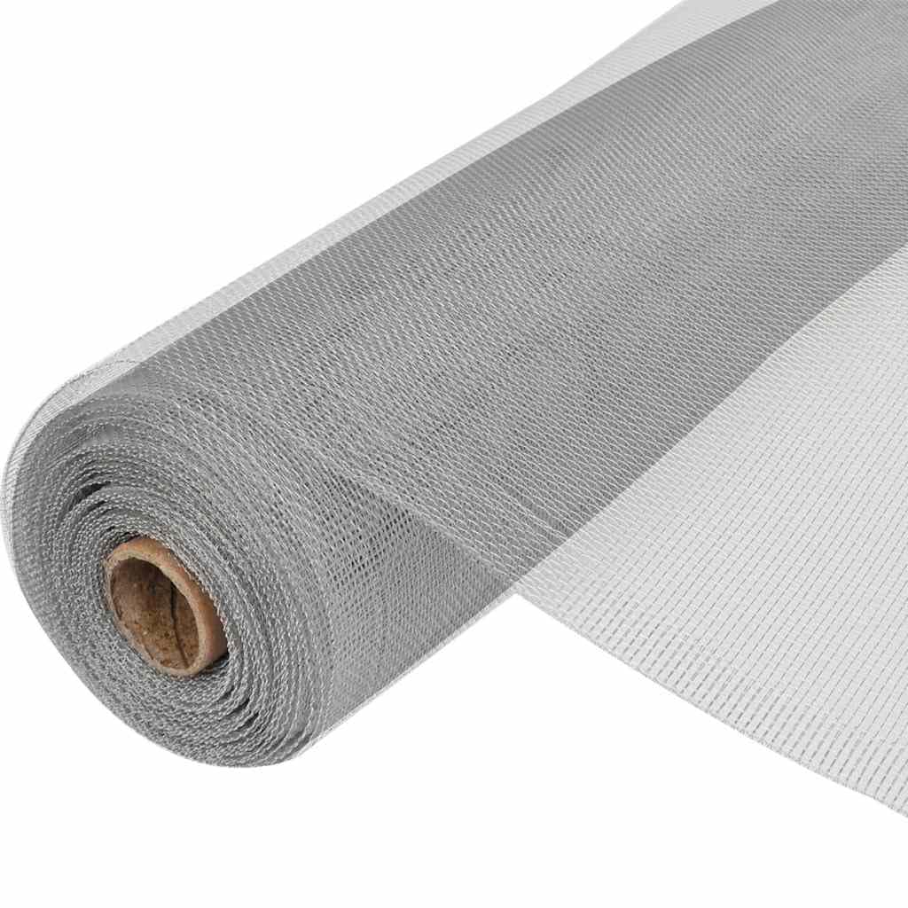 Aluminum Mesh Screen Roll 39.4 x 196.9 Inches Silver T241960