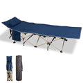 Folding Camping Cot with Carry Bag Pocket Pillow U859632