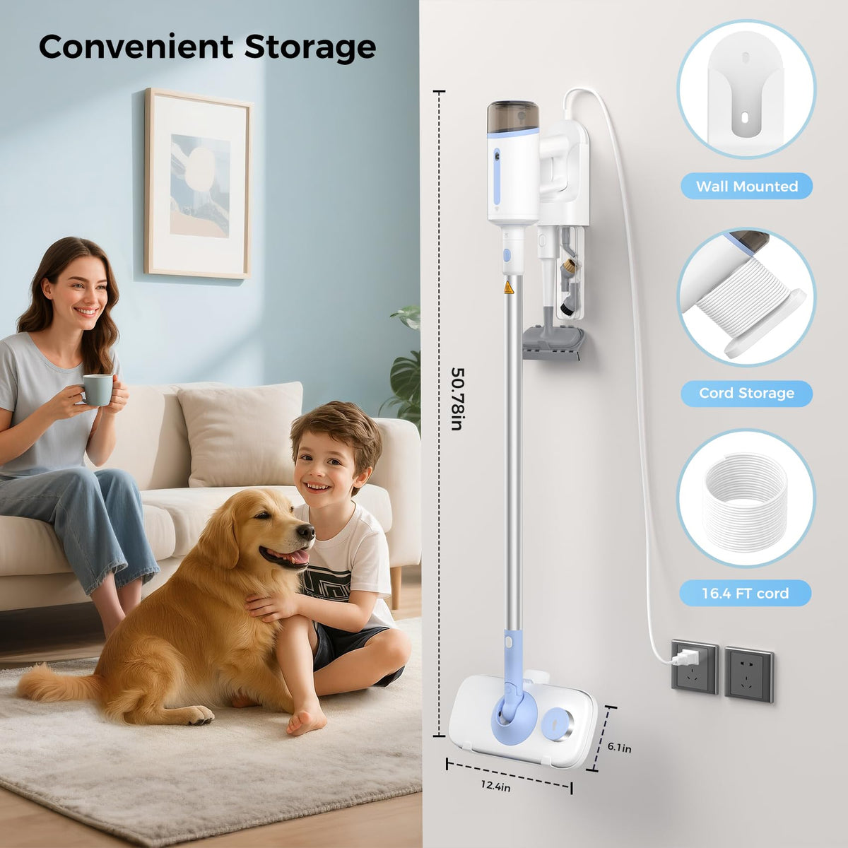 10 in 1 Detachable Handheld Steam Mop B4365