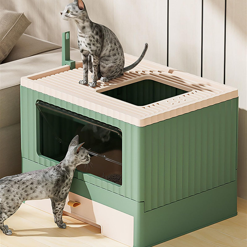Foldable Cat Litter Box with Lid L83122