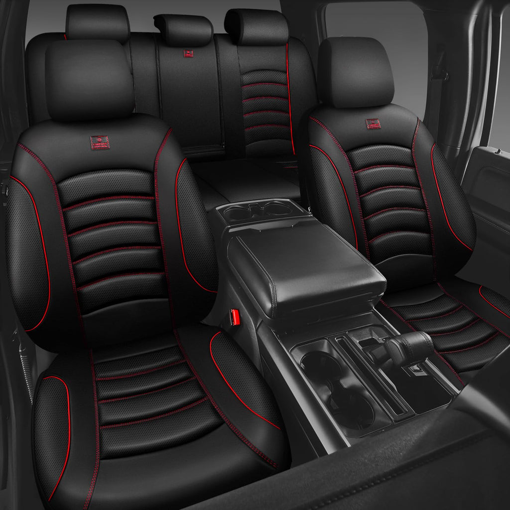 3D Foam PU Leather Car Seat Covers Full Set W697