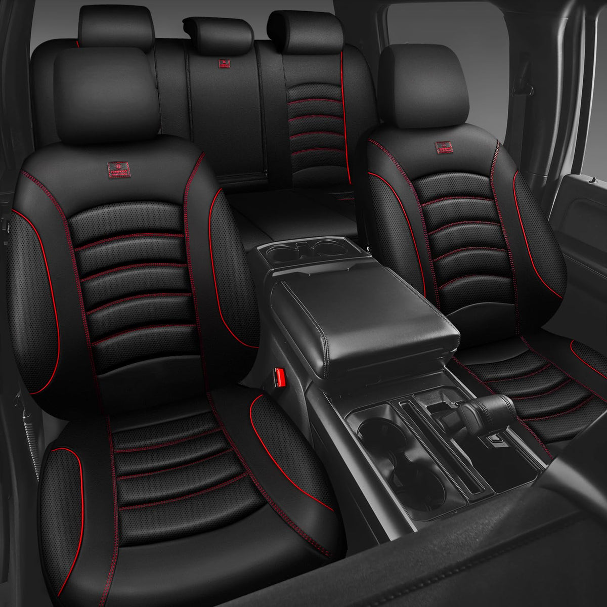 3D Foam PU Leather Car Seat Covers Full Set W697