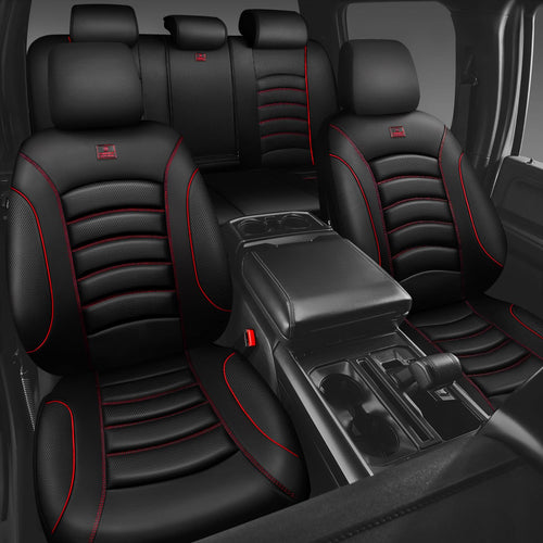 3D Foam PU Leather Car Seat Covers Full Set W697