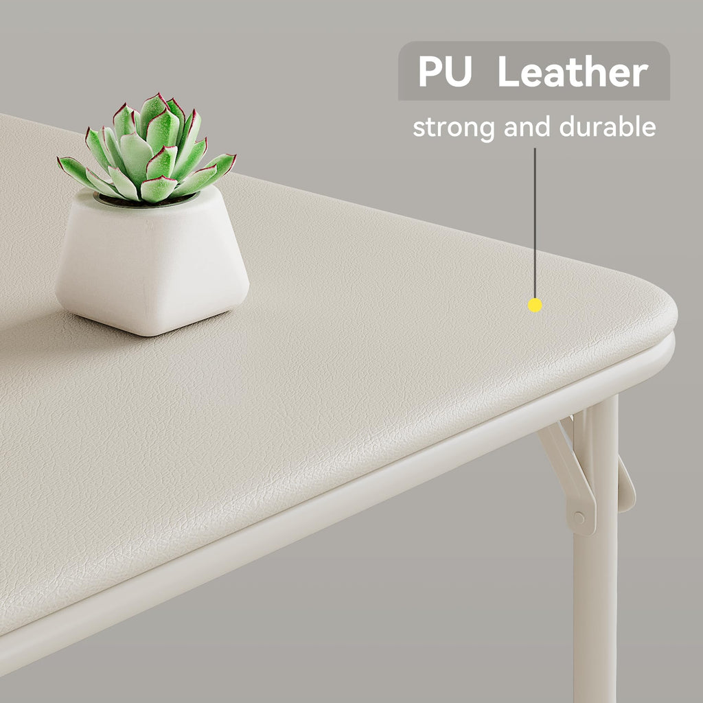 Beige Folding Card Table Y63152