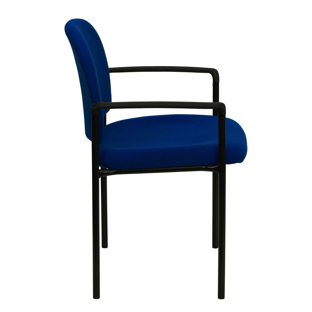 Navy Fabric Stackable Steel Side Chair U729