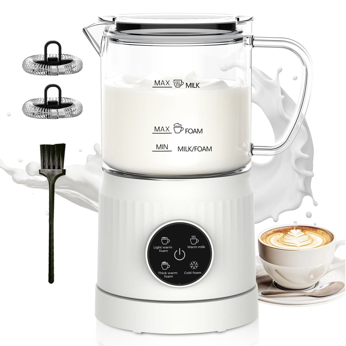 4-in-1 Electric Milk Frother and Steamer 13.52oz X737