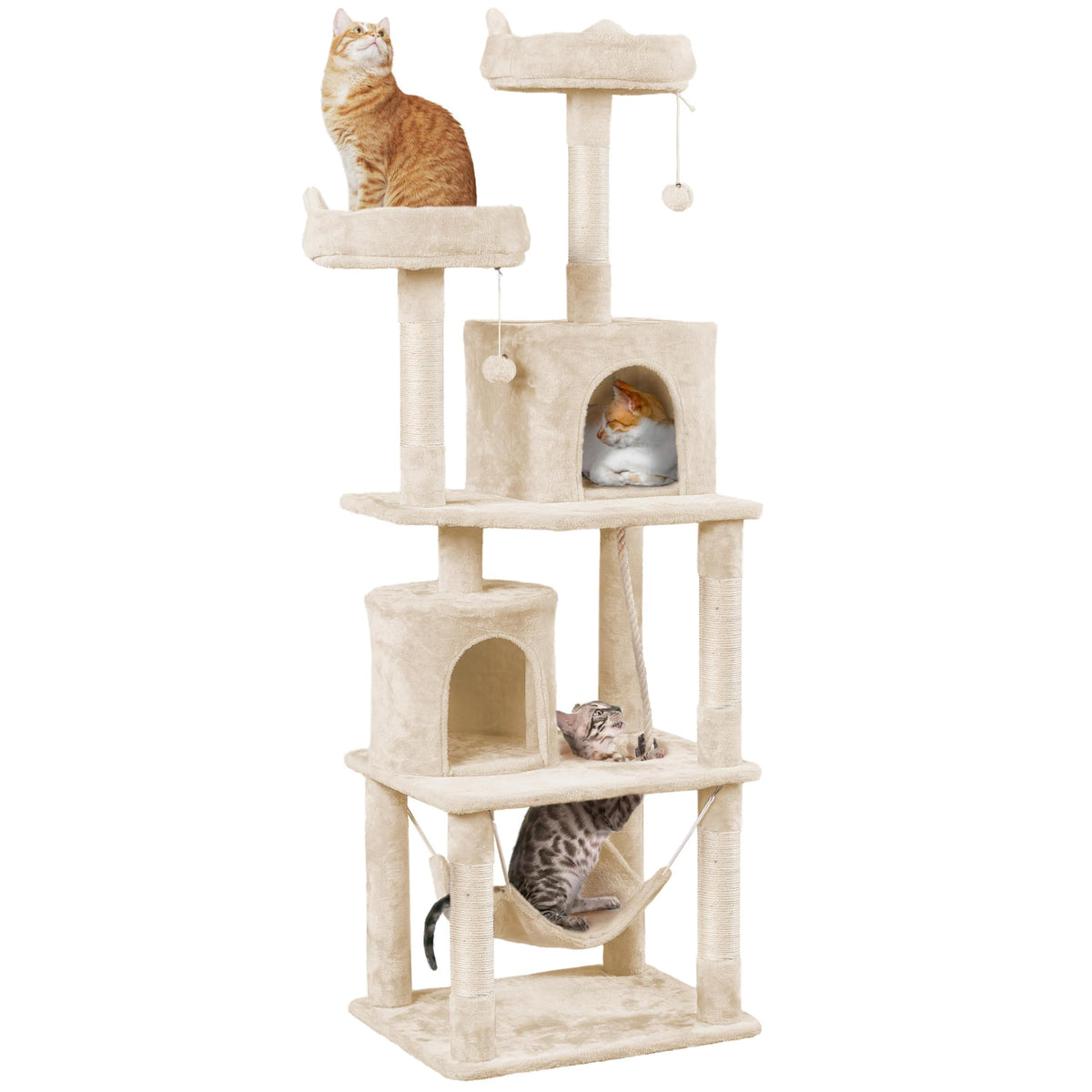 Beige 70.5in Multi-Level Cat Tree Y3125