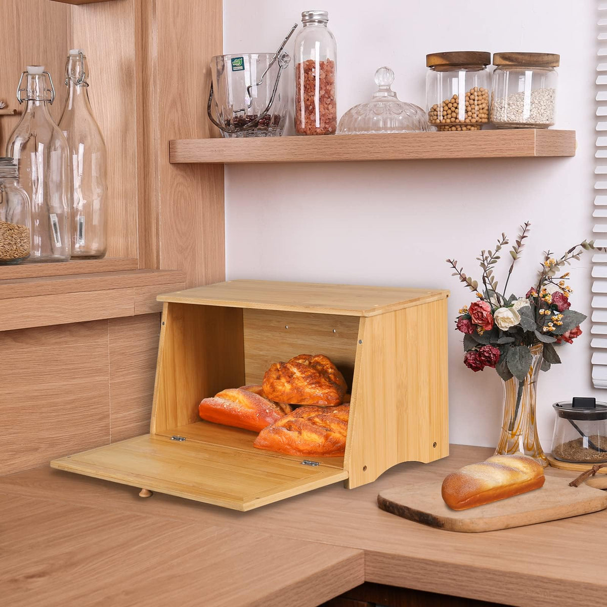 Wooden Bread Box S76545