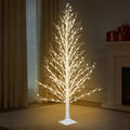 6FT LED Lighted Birch Tree with Timer IP44 Waterproof E3993