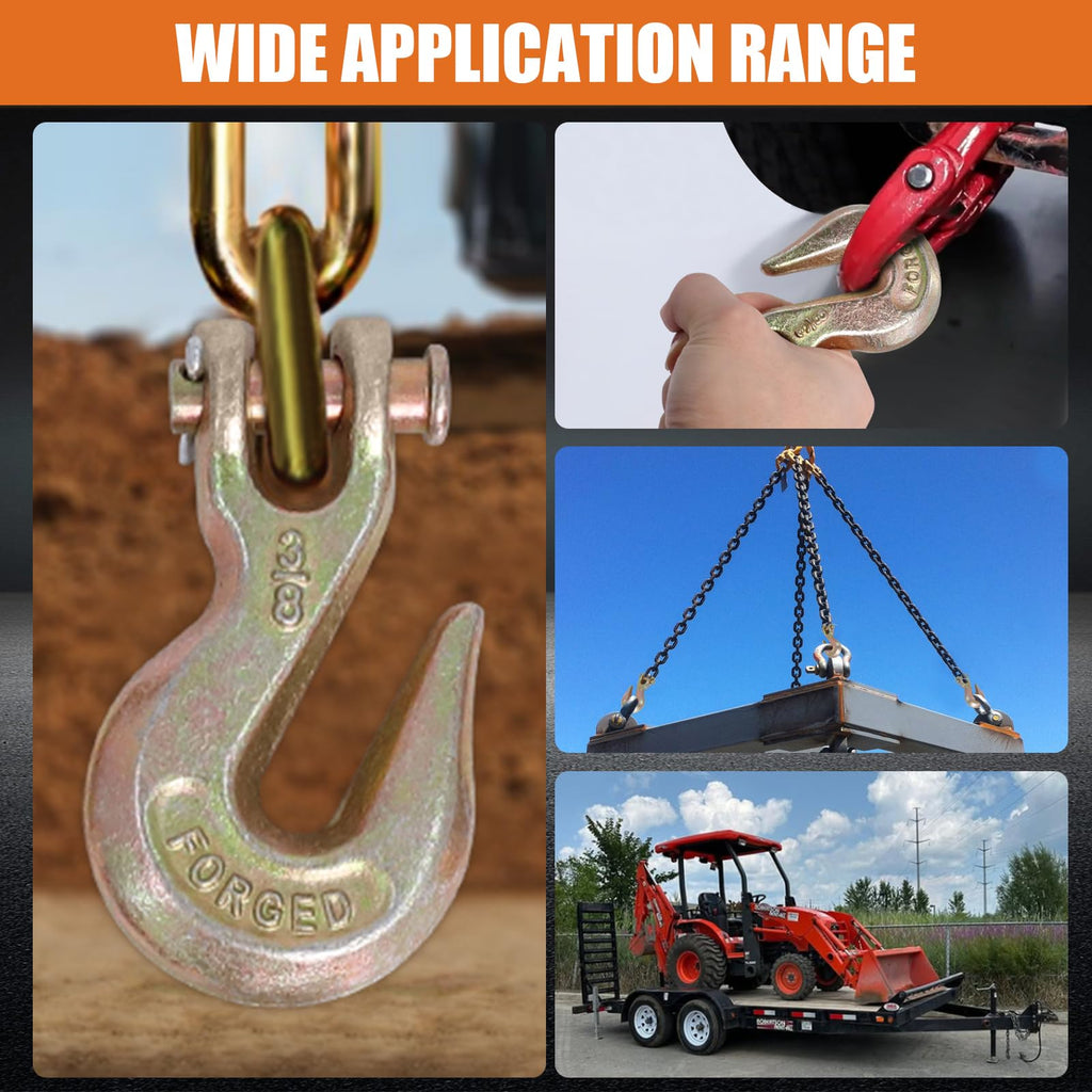 3/8" Grade 70 Clevis Grab Hooks, 10 Pack U508