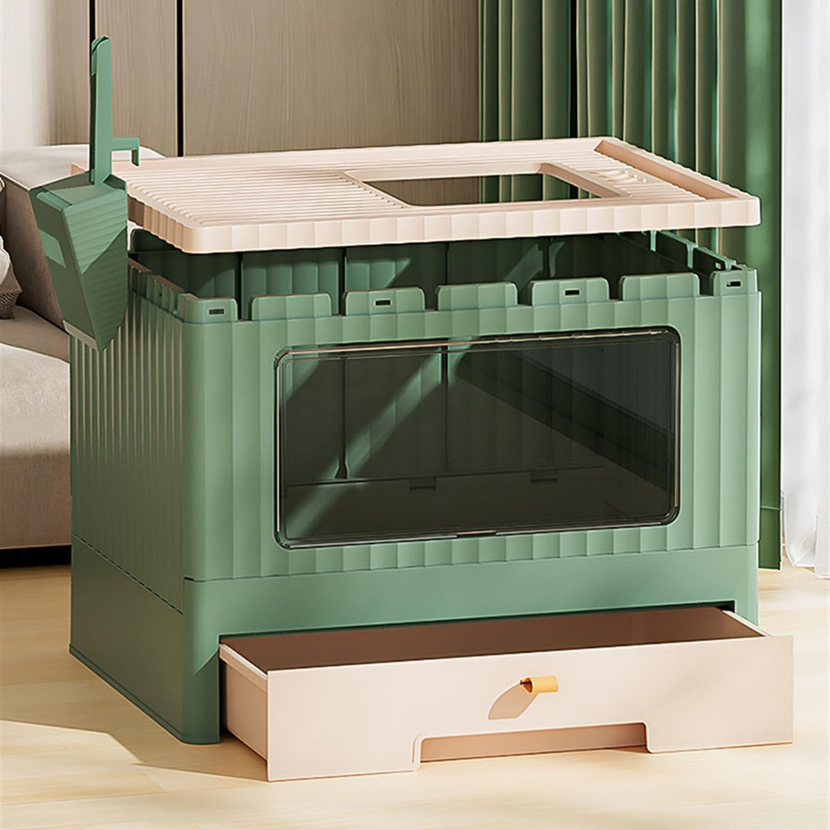 Foldable Cat Litter Box with Lid L83122