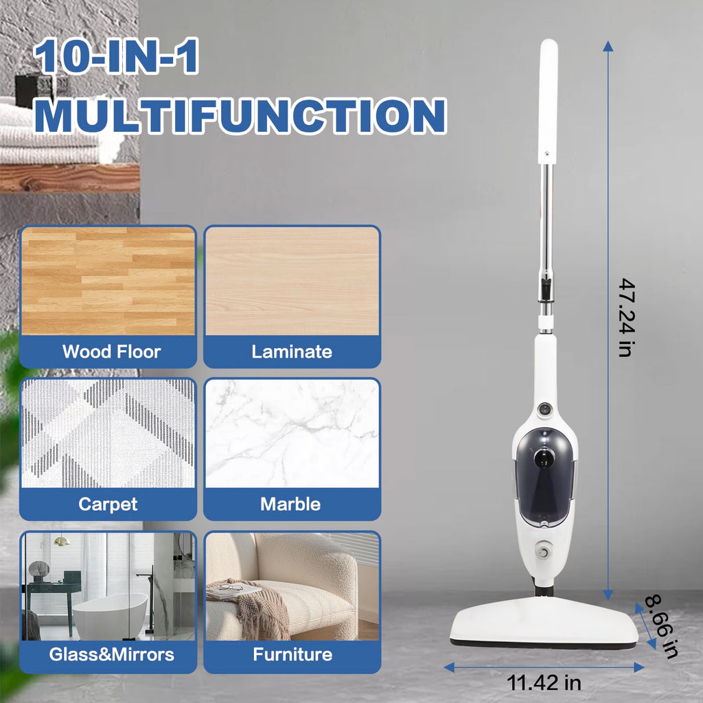 10-in-1 Detachable Handheld Steam Mop Cleaner P1723