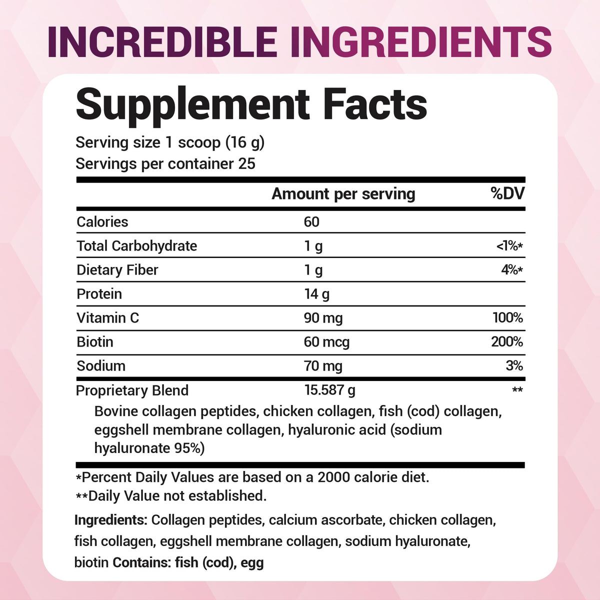 Unflavored Multi Collagen Peptides Powder 25 Servings X259491