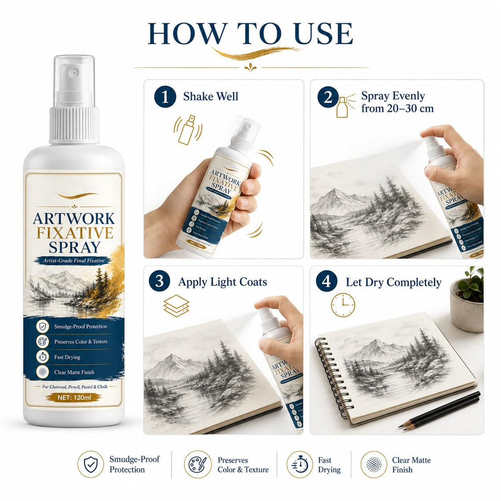 Matte Quick Dry Artwork Fixative Spray 5Pcs J549229