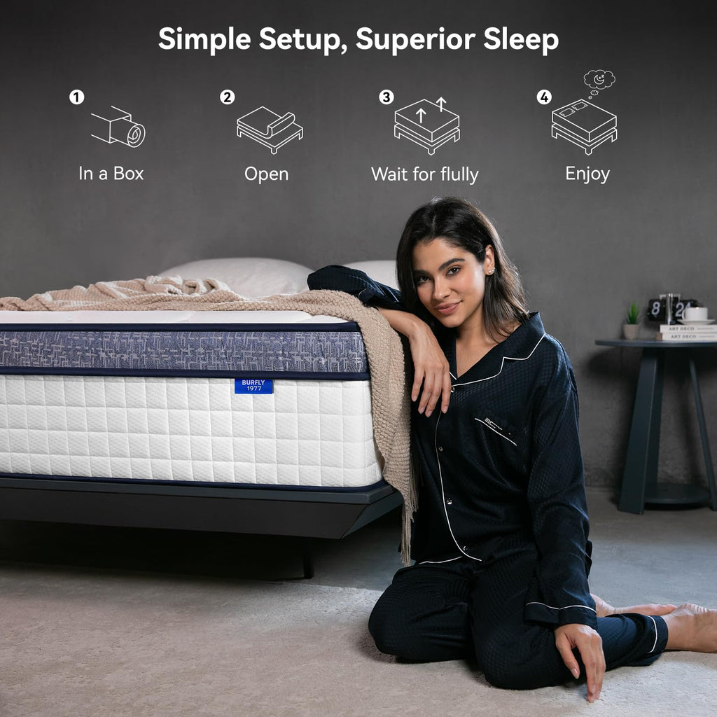 Queen Size 12 Inch Hybrid Memory Foam Mattress Z590
