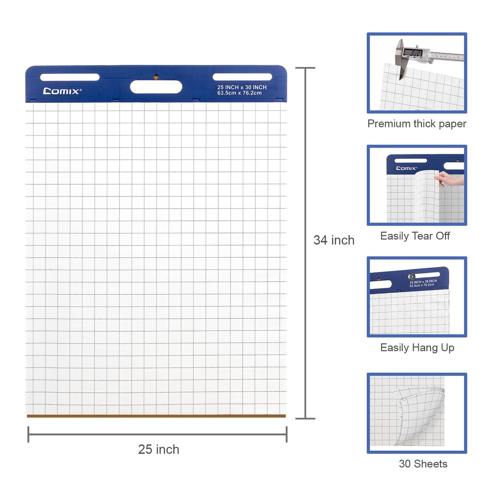 25 x 30 In Flip Chart Easel Pad, 30 Sheets/Pad, 4 Pads L383