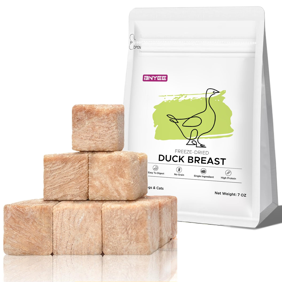 7 OZ Freeze Dried Duck Breast Dog Cat Treats Q385065