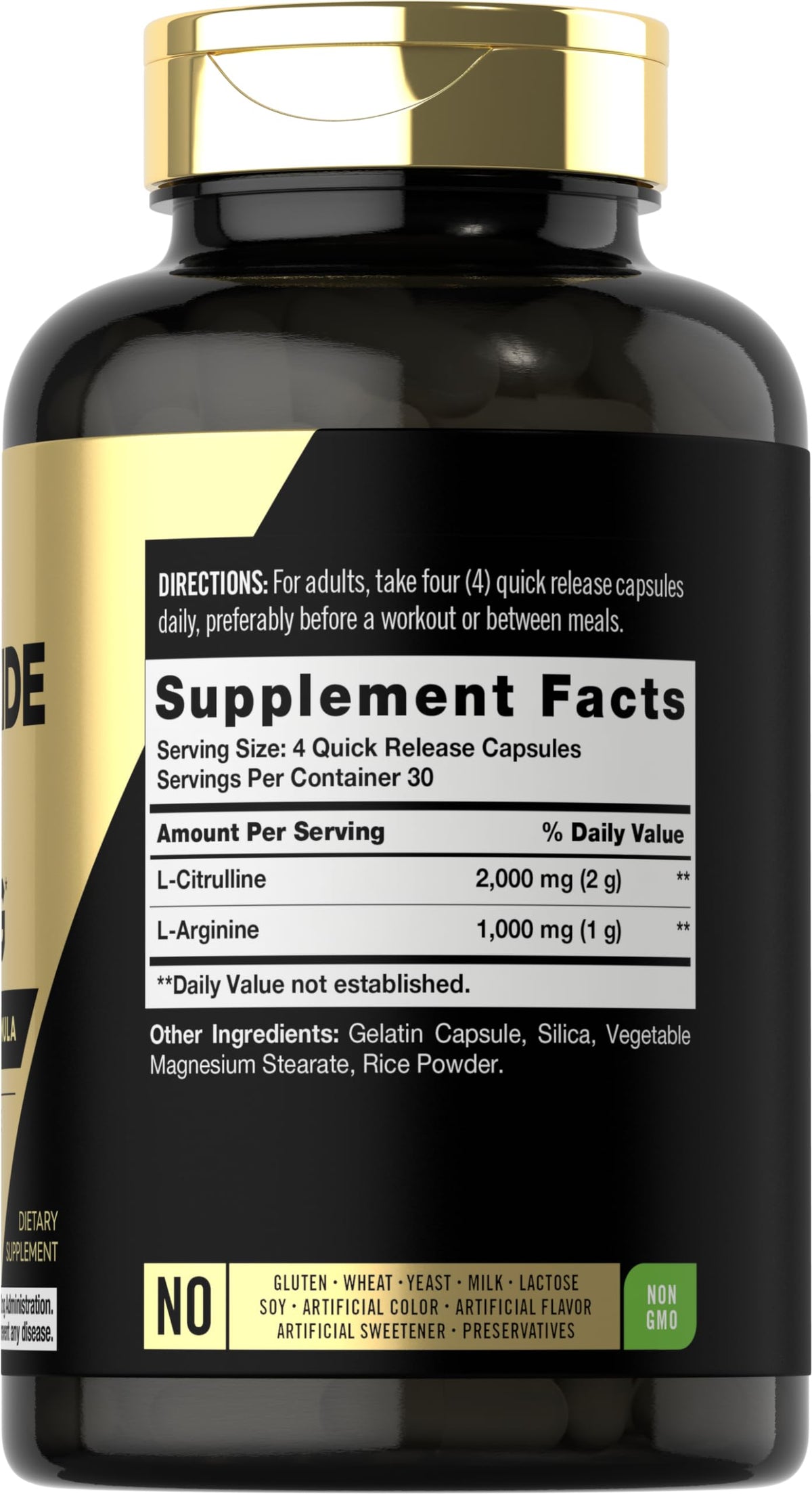 Nitric Oxide Supplement 3000mg 120 Capsules Y154285