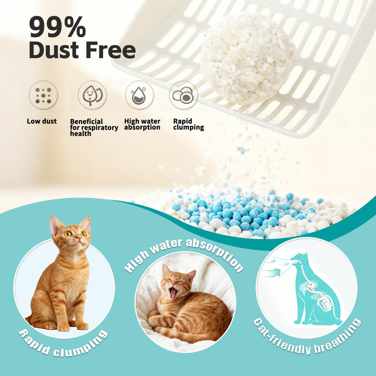 Cassava Cat Litter Odor Control Dust-Free Clumping X58863