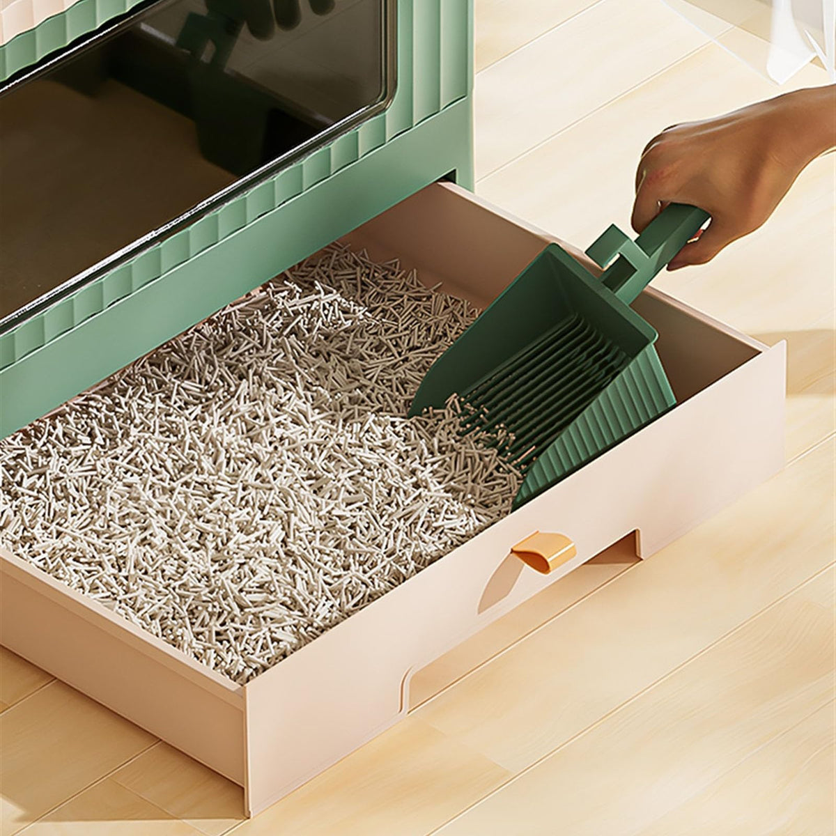 Foldable Cat Litter Box with Lid L83122