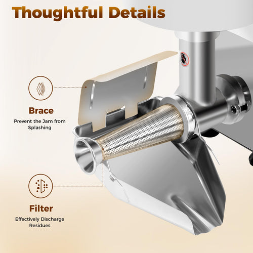 110V 450W Stainless Steel Electric Tomato Strainer R4400