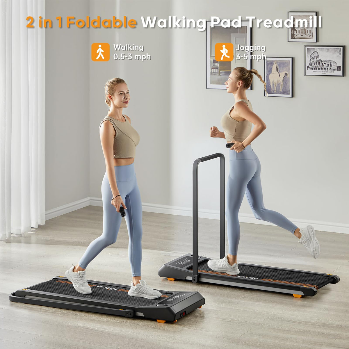 Under Desk Treadmill with LED Display Q584