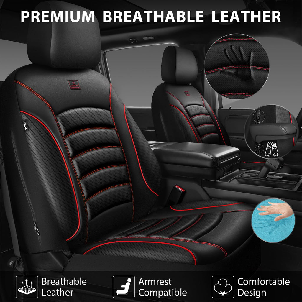 3D Foam PU Leather Car Seat Covers Full Set W697