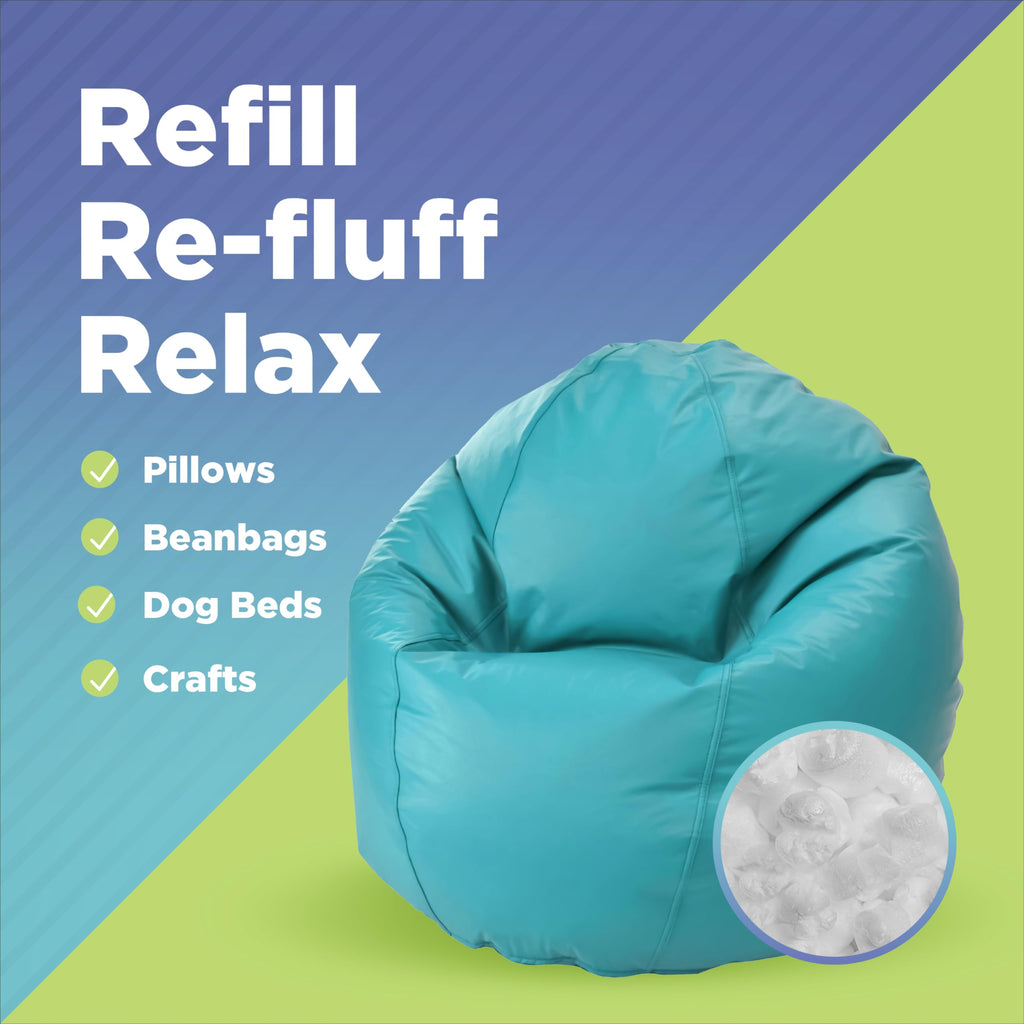 100% Recycled Polystyrene Bean Bag Filler Beads 2 Cubic ft. H921