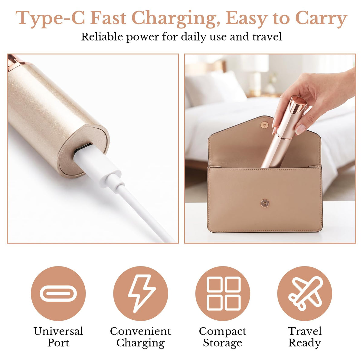2 in 1 Face Epilator and Eyebrow Trimmer P8865