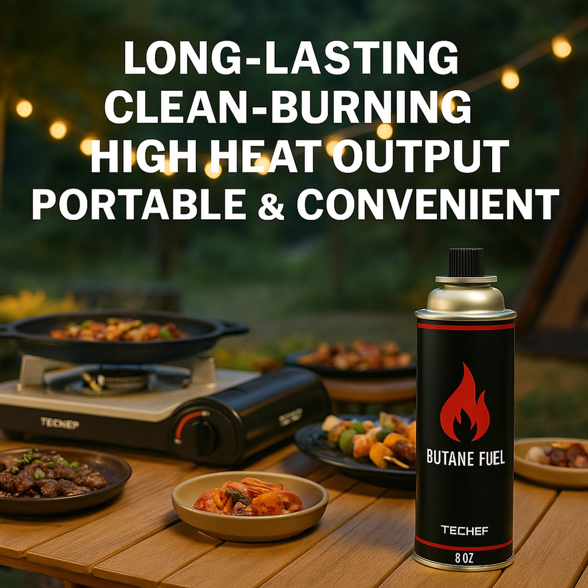 8oz Butane Gas Fuel Canisters with Dual Safety System V7859