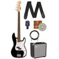 Black Precision Bass Guitar with Amplifier and Cable L2842