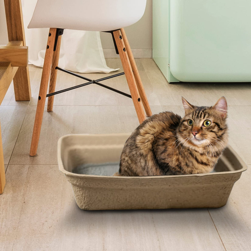 Disposable Litter Boxes Brown Large 6-Pack G470